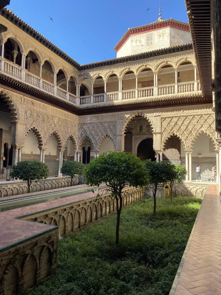 The courtyard area of the Royal Alcazar