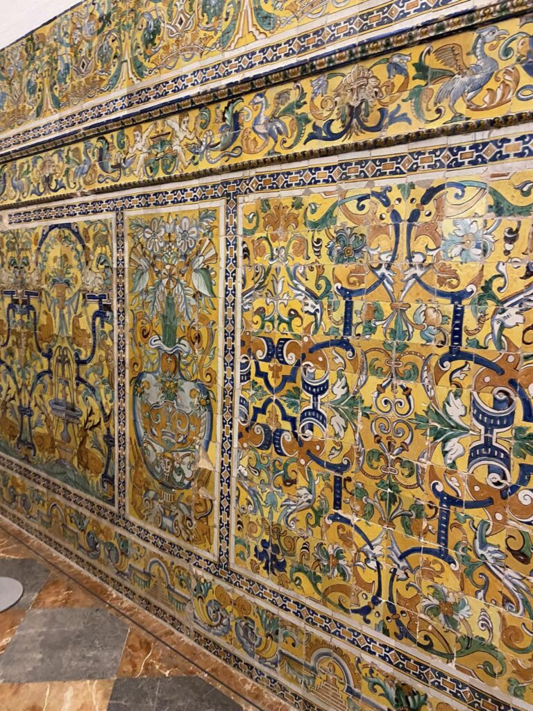 Tile designed specifically for the wedding of an emperor in the 1500s in the Royal Alcazar