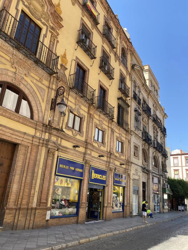 Buildings on the street of Sevilla